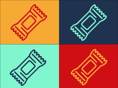 Enerji Çubuğu Logo Şablonu, Basit Düz Enerji Simgesi, Atıştırma, Protein