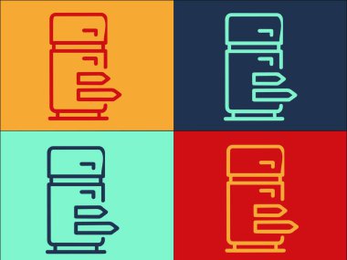 Enerji Dondurucu Logo Şablonu, Buzdolabının Basit Düz Simgesi, Dondurucu, Enerji