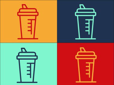 Enerji İçeceği Logo Şablonu, Basit Düz Enerji Simgesi, kutu, içecek