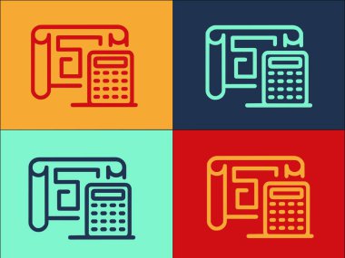 Mühendis Hesaplayıcı Logo Şablonu, Hesap makinesinin Basit Düz Simgesi, İş, Mühendis