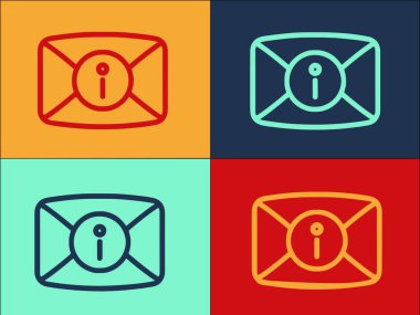 Zarf Logo Şablonu, Basit Düz Harf Simgesi, Kağıt, Zarf