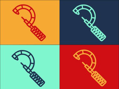 Ekipman Mikrometre Logo Şablonu, Mikrometrenin Basit Düz Simgesi, ekipman, araç