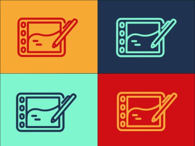 Ergonomik Aygıt Logo Şablonu, Basit Düz Aygıt Simgesi, teknoloji, ofis