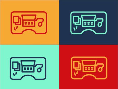 Ergonomik Ofis Tablo Şablonu, Tablonun Basit Düz Simgesi, Ofis, Masa