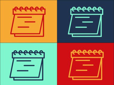 Olay Planlayıcı Logo Şablonu, Olayların Basit Düz Simgesi, Planlayıcı, Çalışma