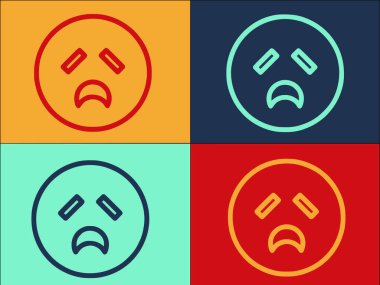 Bitkin Emoji Logo Şablonu, Basit Düz Emoji Simgesi, Simge, Çizgi Film