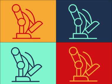 Dış iskelet Foot Logo Şablonu, basit vektör Düz Simgesi, dış iskelet, yapay