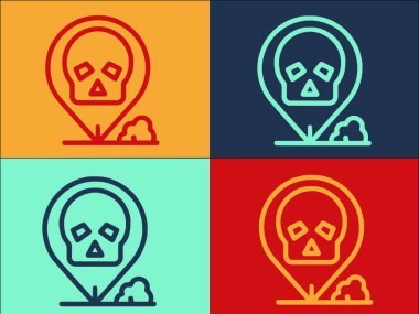 Sefer Ölüm Konumu Logo Şablonu, Basit Düz Sefer Simgesi, Ölüm, Vadi