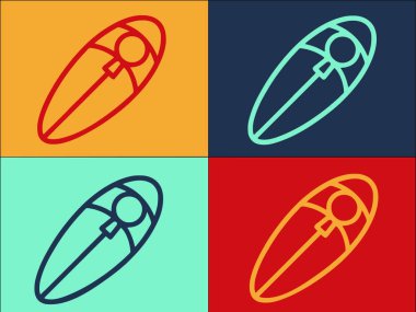 Uyku Torbası Logosu Şablonu, Keşif, Seyahat, Turizm Basit Düz Simgesi