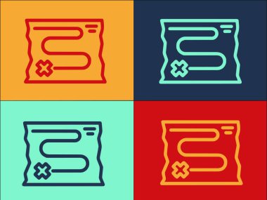 Expedition Route Logo Şablonu, Keşif Gezisinin Basit Düz Simgesi, Harita, Seyahat