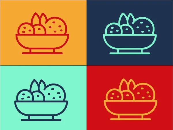 Ägypten Falafel Logo Template Einfache Flache Ikone Der Vegetarischen Traditionellen — Stockvektor