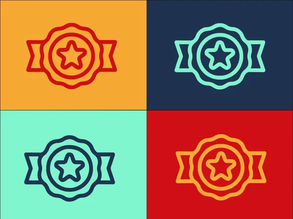 Emblem Online Voucher Logo Template Simple Flat Icon Online Voucher — Stock Vector