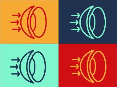 Göz Merceği Logo Şablonu, Basit Lens Düz Lens Simgesi, Göz, Görüş