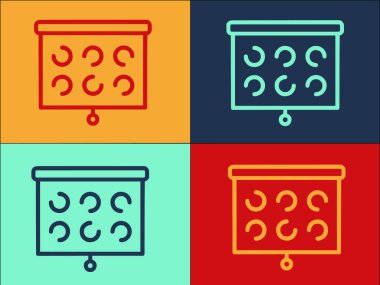 Göz Test Logosu Şablonu, Basit Düz Göz Simgesi, Optik, Sağlık