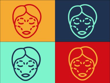 Yüz Gözü Cerrahi Logo Şablonu, Basit Düz Yüz Simgesi, Cerrahi, Göz