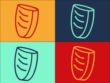 Falafel Pita Logo Şablonu, Pita 'nın Basit Düz Simgesi, Geleneksel Yemek