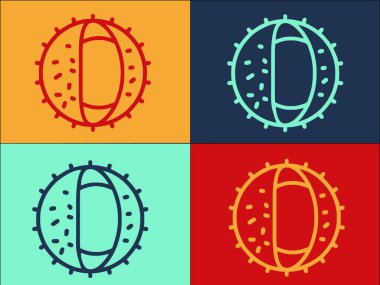 Fall Chetnut Logo Şablonu, Sonbaharın Basit Düz Simgesi, Düşme, Kestane