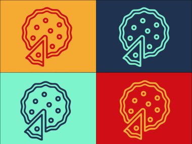 Aile Turtası Logo Şablonu, Basit Düz Yemek Simgesi, Aile, Turta