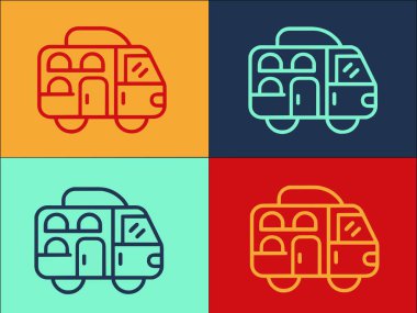 Aile Kampı Oto Logo Şablonu, Otomotiv Basit Düz Simgesi, Aile, Seyahat