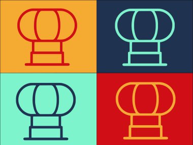 Fan ve havalandırma kanalı logo şablonu, havalandırma, vantilatör, havalandırma