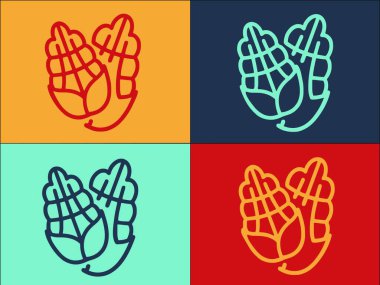 Çiftlik Mısırı Logo Şablonu, Çiftliğin Basit Düz Simgesi, Mısır, Tarla