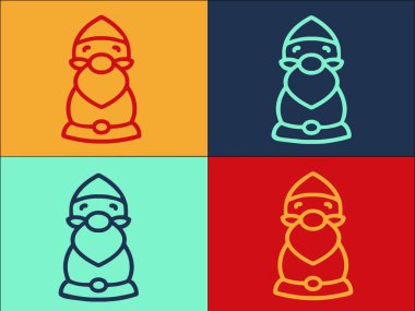 Farm Gnome Logo Şablonu, Çizgi filmin Basit Düz Simgesi, illüstrasyon, çiftlik