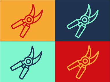 Çiftlik Makası Logo Şablonu, Çiftliğin Basit Düz Simgesi, Tarım, Çiftçilik