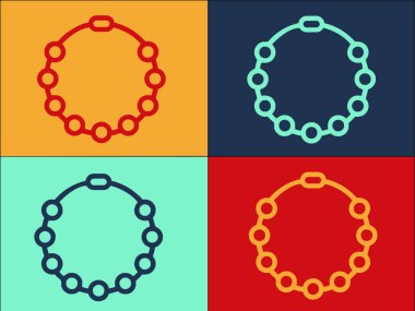 Moda İncisi Kolye Logo Şablonu, Basit Düz Kolye Simgesi, İnci, Moda