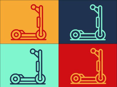 Hızlı Scooter Logo Şablonu, Basit Düz Elektrik Simgesi, Hızlı, Scooter
