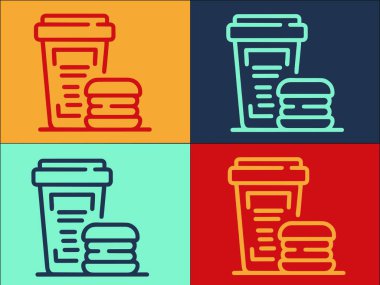 Fast Food Menü Logo Şablonu, Basit Düz Yemek Simgesi, Menü, Restoran