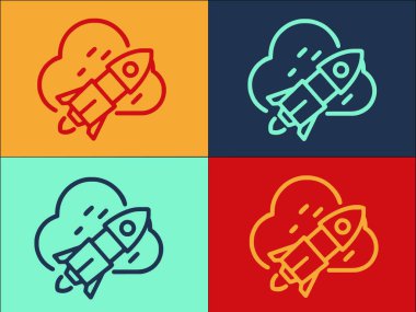 Hızlı İnternet Hızı Logo Şablonu, Basit Düz Hız Simgesi, Hızlı, İnternet