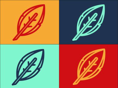 Tüy Logo Şablonu, Tüy, izole edilmiş, vektörün Basit Düz Simgesi