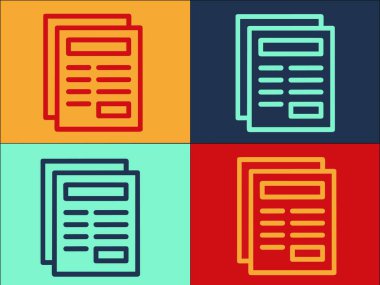 Dosya Belgesi Logo Şablonu, İşlerin Basit Düz Simgesi, Dosya, Belge