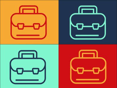 Finans Evrak Çantası Logo Şablonu, Basit Düz Finans Simgesi, Çanta, İş