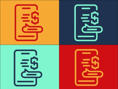 Mali Yardım Logosu Şablonu, Finans, Finans, Para Basit Düz Simgesi