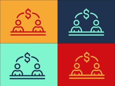 Mali İşbirliği Logosu Şablonu, Basit Düz İşbirliği Simgesi, İş Dünyası, Takım Çalışması