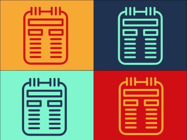 Finansal Planlama Kalıbı Logo Şablonu, Finansal, Ped, iş dünyasının Basit Düz Simgesi