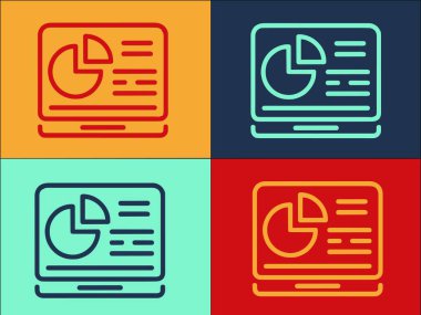 Mali Rapor Logosu Şablonu, Basit Düz Rapor Simgesi, İş, Finans