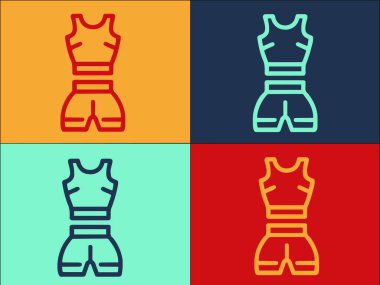 Fitness Kıyafetleri Logo Şablonu, Spor, Spor, Spor Basit Düz Simgesi