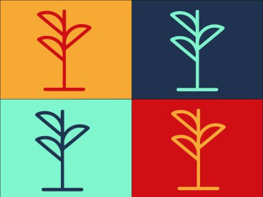 Çiçek Bitkisi Logo Şablonu, Basit Düz Çiçek Simgesi, Bahçe, Yaz