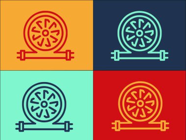 Akıcı Su Pompası Logo Şablonu, Basit Düz Su Simgesi, Pompa, Akış
