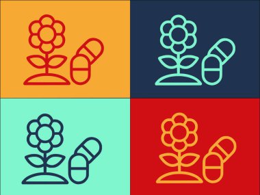 Çiçek Alerjisi Logo Şablonu, Basit Alerji Simgesi, Bahar, Sağlık