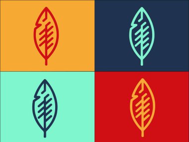 Yumuşak Tüy Logo Şablonu, Tüy 'ün Basit Düz Simgesi, İzole, Beyaz