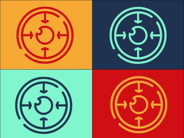 Odaklanma Gözü Düzeltme Logo Şablonu, Odaklanma, görme, düzeltme Basit Düz Simgesi