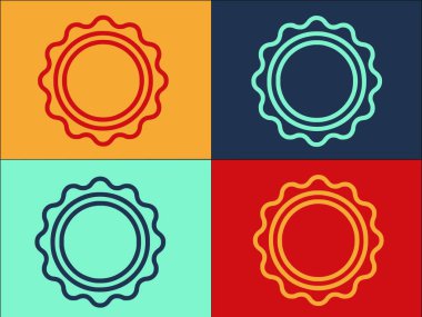 Folk Tef Logo Şablonu, Basit Düz Müzik Simgesi, Tef, Davul