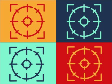 Yazı Tipi Odaklama Logo Şablonu, Yazıtipinin Basit Düz Simgesi, Odaklanma, Tasarım