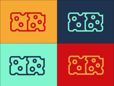 Yemek Peyniri Logo Şablonu, Basit Düz Peynir Simgesi, Yemek, Gurme