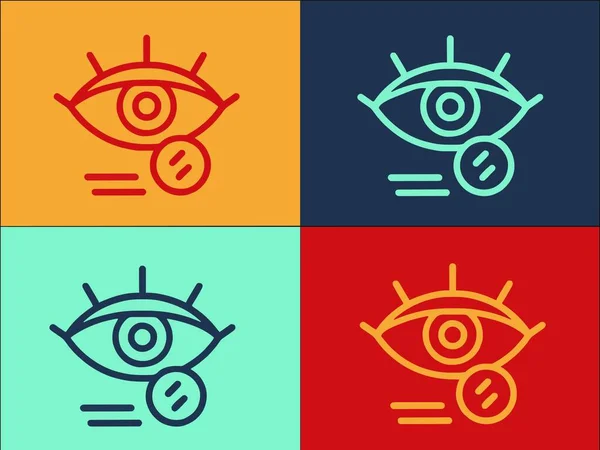 Modelo Logotipo Catarata Dos Olhos Ícone Liso Simples Catarata Saúde —  Vetores de Stock