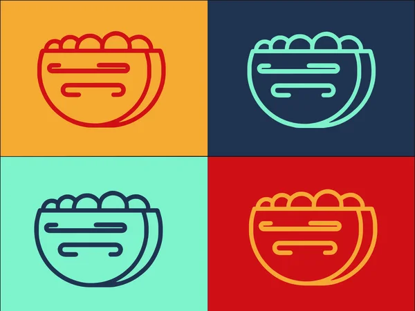 Шаблон Логотипа Фалафеля Простая Плоская Икона Вегетарианца Вегетарианка Закуска — стоковый вектор
