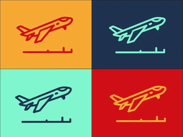Полетный Ужин Простая Плоская Икона Полета Путешествия Воздух — стоковый вектор